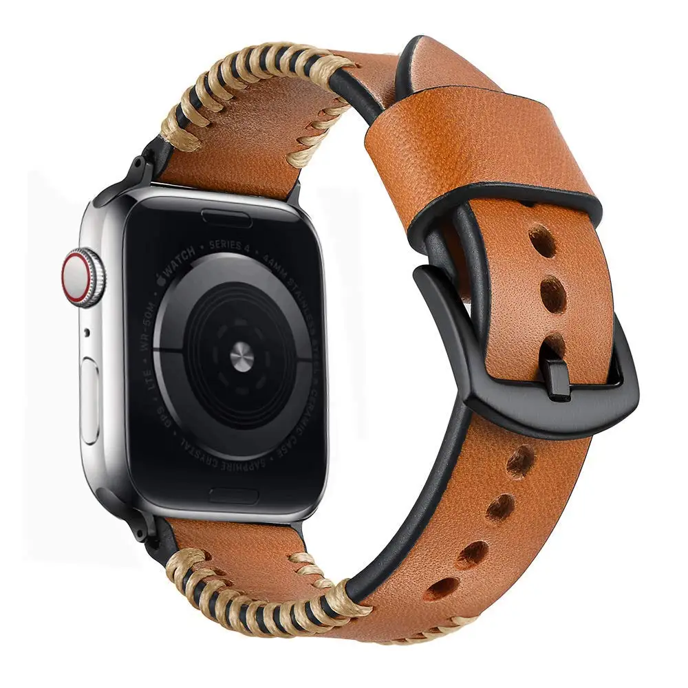 Ремешок из натуральной кожи для Apple Watch 4 Band Series 3 2 1 44 мм/40 мм | Электроника