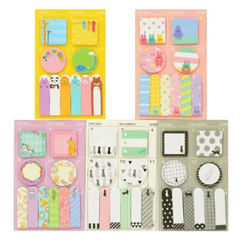 

Korean Stationery Kawaii Panda Memo Pad Paper Label Stickers Cartoon Cat Writing Pads For Kids Gift Office School Supplies