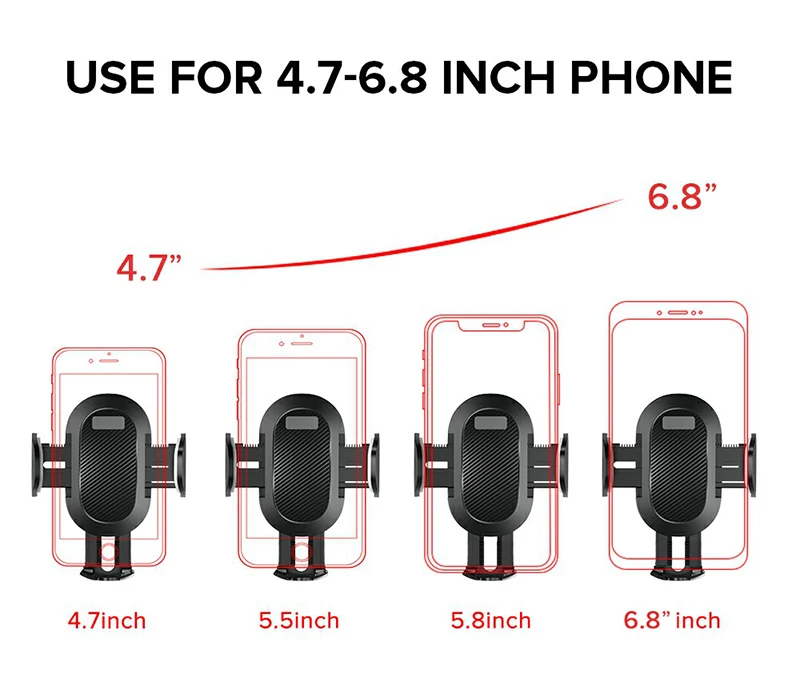 INIU ventouse Support pour téléphone de voiture 360 montage dans le Support de voiture pas de Support magnétique téléphone portable portable Smartphone pour iPhone X Max Xiaomi