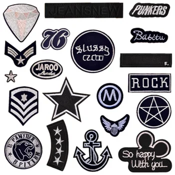 

100pcs/lot Round Embroidery Patches Letters Clothing Decoration Accessories Strange Things Star Diy Iron Heat Transfer Applique