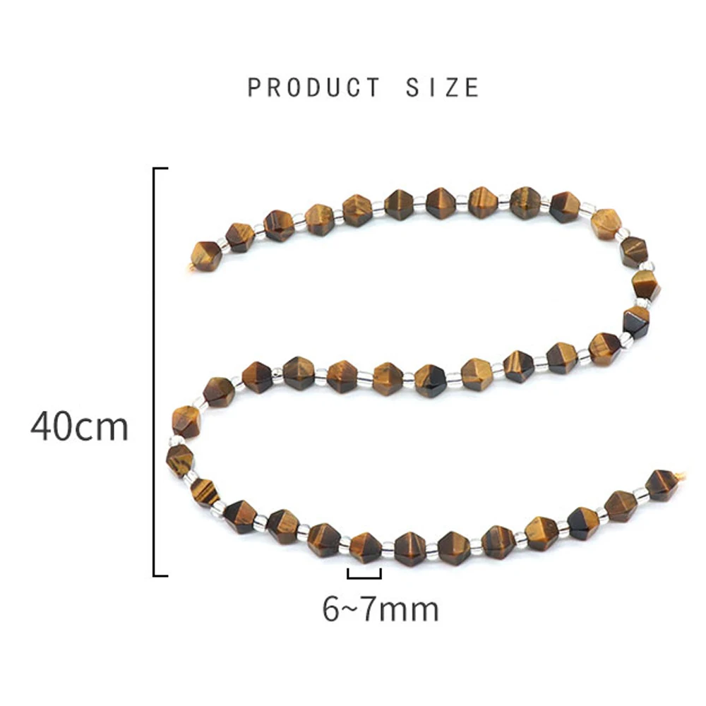 Natural Stone Bead Geometric Shape Faceted Quartz Spacer Loose Beaded For Jewelry Making DIY Charm Necklace Bracelet Accessories