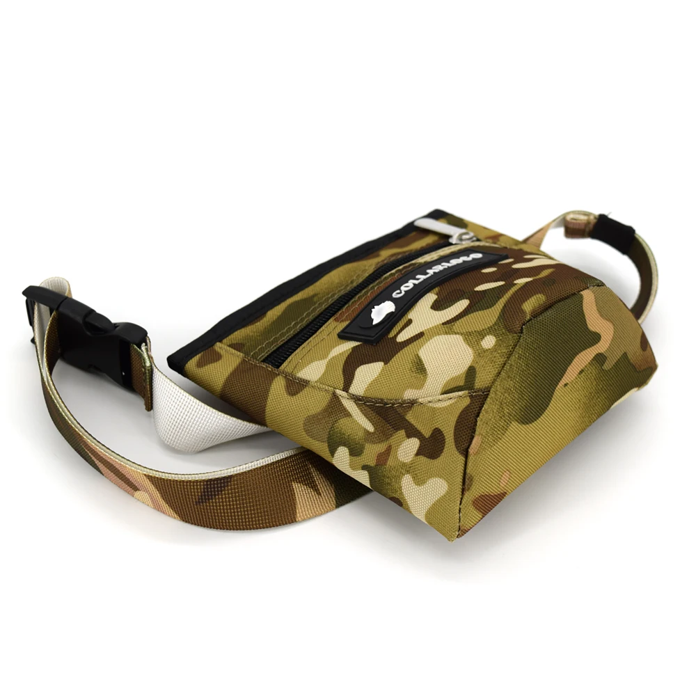 New Design Waterproof Camouflage Oxford Fabric Built-in Magnetic Buckle Pet Dog Treat Training Pouch Bag Waist Shoulder Strap