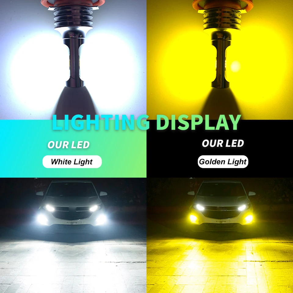 High And Low Beam HB3 H8/H9/H16 Light Bulbs Fog 800% | Ubuy - View #5