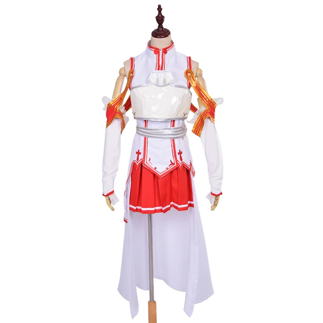 Anime Sword Art Online Asuna Cosplay Costume Dress Uniform For Halloween Sao  Asuna Yuuki Battle Suit Outfits Full Set With Wig - Cosplay Costumes -  AliExpress