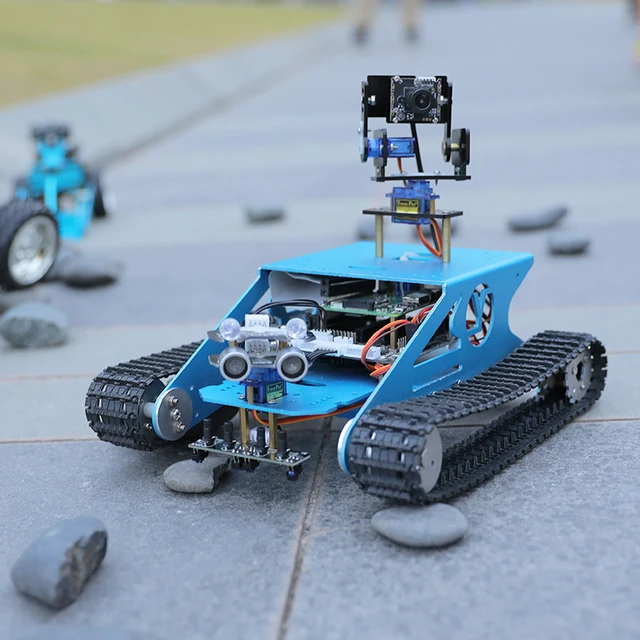 Yahboom AI Vision G1Tank Raspberry Pi Car Kit Open Source Robot with WiFi Video Camera for 4B 3B+for Educational programming toy 3
