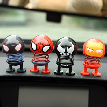 

Car Emoticon Avenger Decoration Shaking Head Spring Doll Iron Man Shaking Network Red Toy Man Wei Jewelry