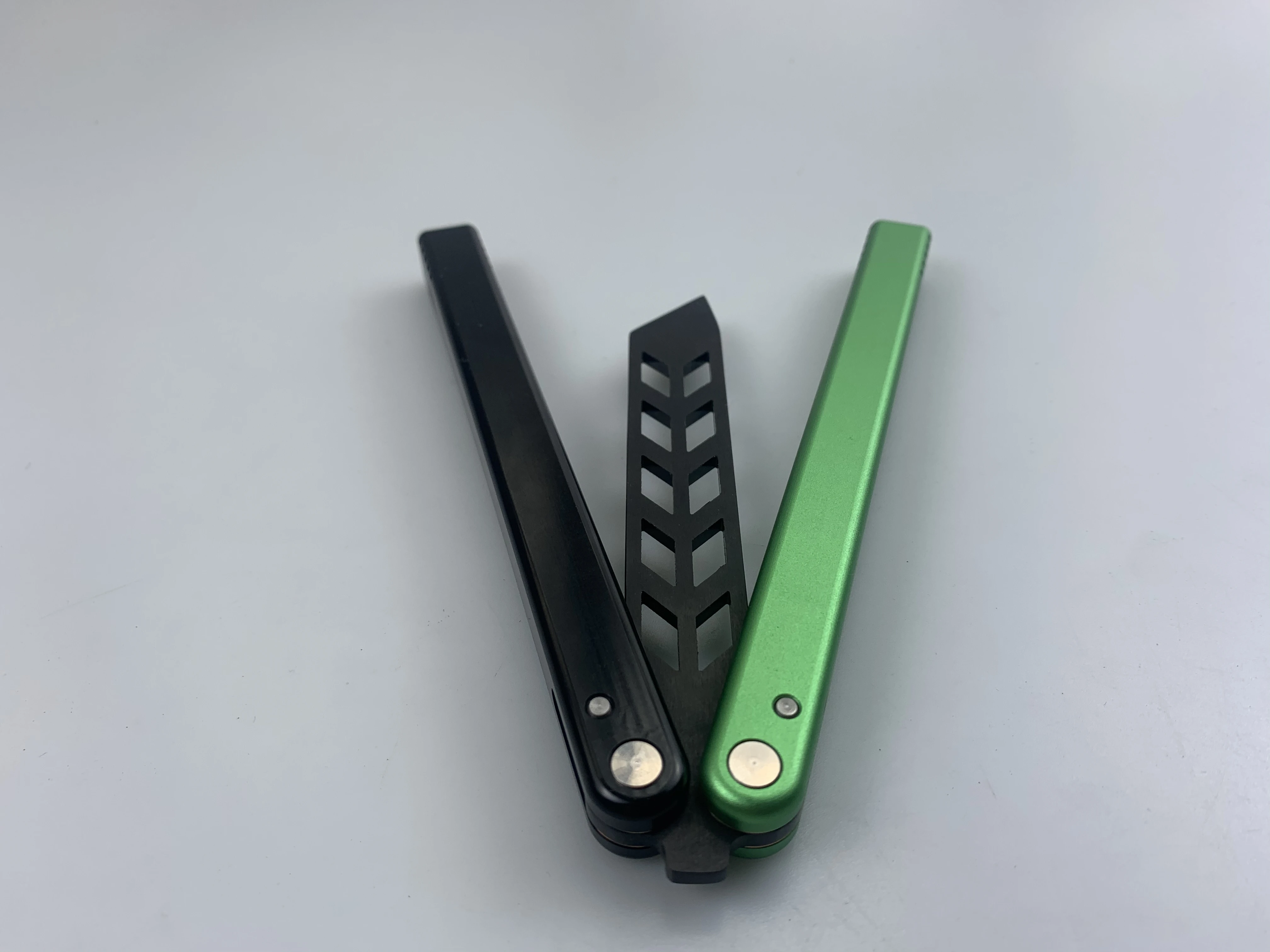 balisong trainer lâmina borboleta punho de aço não afiada caça acampamento bolso faca