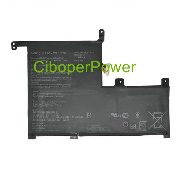 Оригинальное качество C31N1703 Батарея 3ICP6/60/72 для UX561UA серии