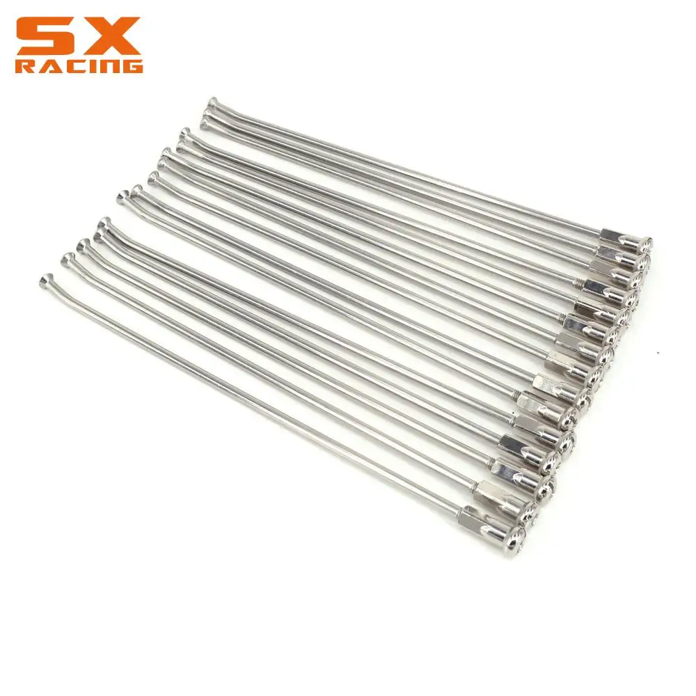 Dirt Bike Wheel Spoke Motorcycle 36 Pcs 21" Front 18" 19" Rear Wheel Steel Spokes Nipples Spokes Steel Wire Cap Hat For Honda CR CRF 250R 250X 450R Dirt Bike Wheel Spoke