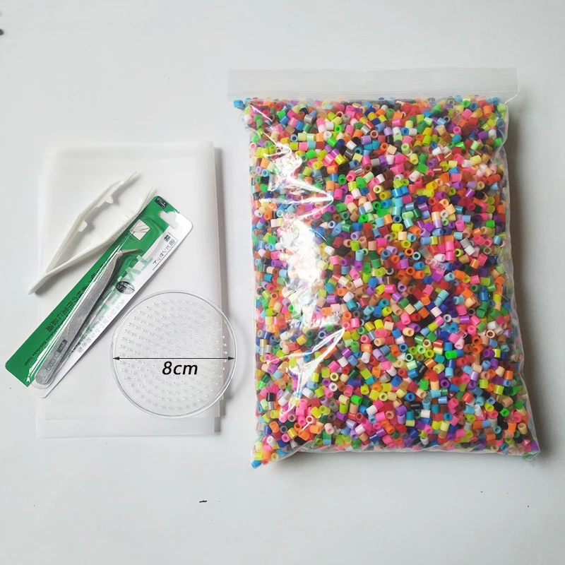 500g 8000pcs 5mm Hama Beads (1 Template+3 IronPaper+2 Tweezers)Mini Hama Fuse Beads Diy Kids Educational Toys Free shipping 6