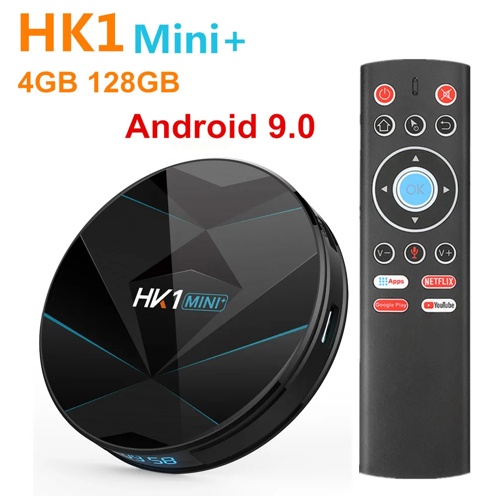 4 Гб 128 ГБ Android 9,0 ТВ приставка HK1 Mini plus 64 Гб 32 Гб Rockchip RK3318 4K Wifi медиаплеер PK HK1 MAX A95X Android ТВ приставка