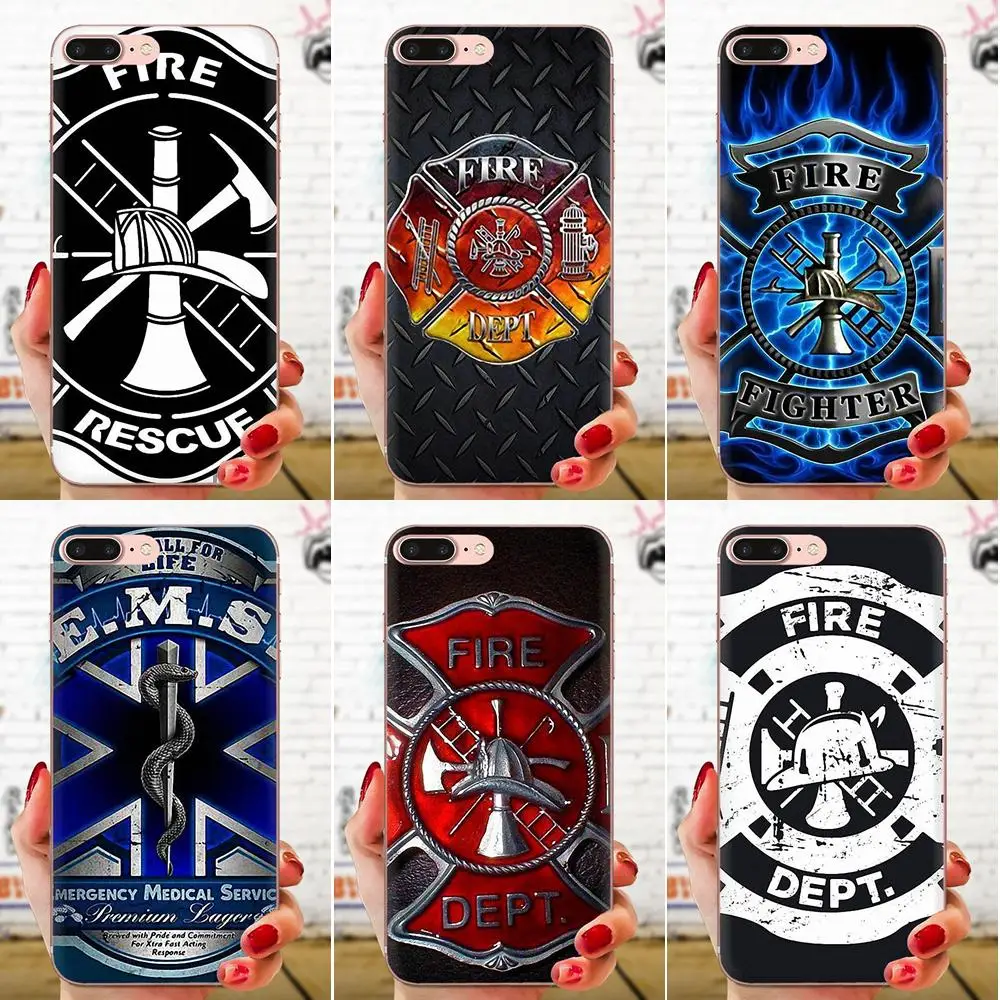 Firefighter Fireman Ems Rescue For LG G2 G3 G4 G5 G6 G7 K4 K7 K8 K10 K12 K40 Mini Plus Stylus ThinQ 2016 2017 2018 TPU Wholesale | Мобильные