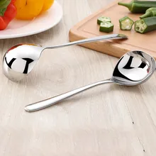 Korean Stainless Steel Thickening Spoon Creative Long Handle Hotel Hot Pot Spoon Soup Ladle Home Kitchen Essential Tools h2