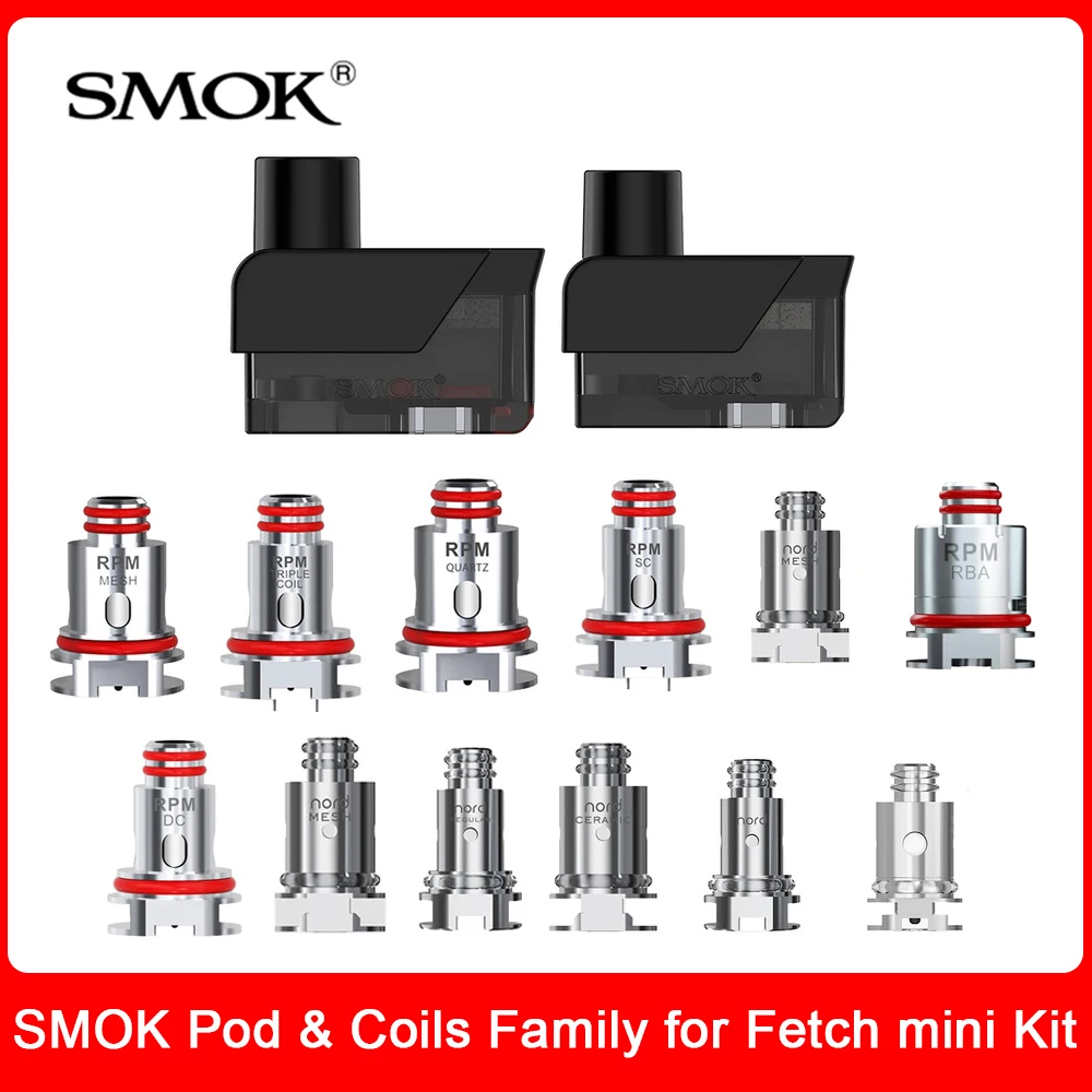 В наличии! Мини-картридж SMOK Fetch Pod 3 7 мл об/мин сетка обычный кварцевый RBA SC тройные