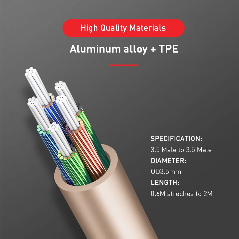 Male to Male Jack 3.5 mm Audio Aux Cable For Samsung S10 Car Headphone Speaker Wire Line Aux Cord Elbow Audio Cable 0.6m to 2.0m