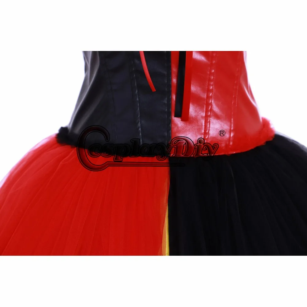 Cosplaydiy Alice In Wonderland Red Queen of Hearts Cosplay Dress Fancy Party Costume Women Girl Ball Gown Halloween Custom Made