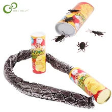 Papa divertido Chip puede saltar primavera serpiente cucaracha de juguete regalo tonto de abril Día decoración del partido de Halloween broma y truco divertido juguetes de broma ZXH