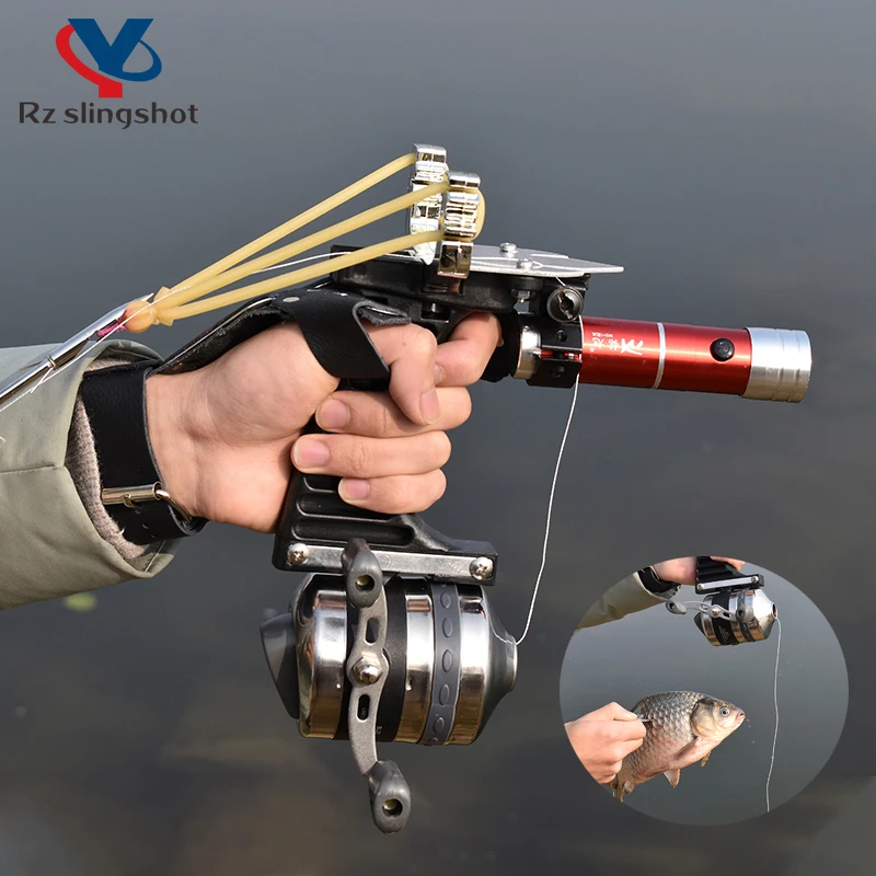 Professional Fishing Slingshot Set Powerful Shooting Catapult Hunting  Outdoor Launcher or Fishing Hunting Accurate Shooting