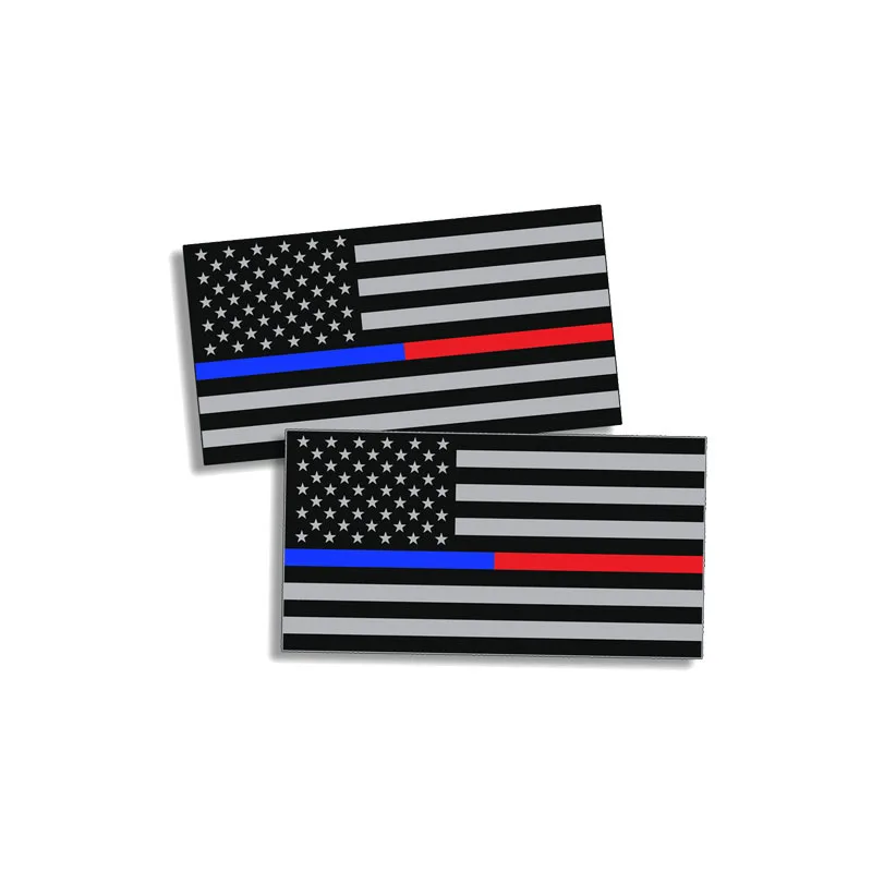 

Waterproof Police Fireman Rescue EMT US Flag Color Car-Sticker Decals for Car Bumper Window Car Accessories Interior KK12*6cm