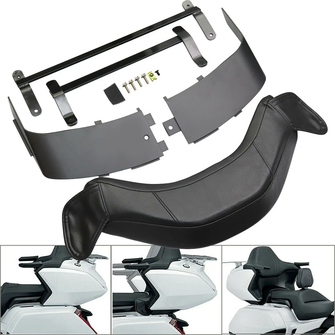 

Мотоциклетный задний багажник, релокатор багажа, монтажный комплект черного цвета для Honda GoldWing Gold Wing Tour GL1800 2018 2019 2020