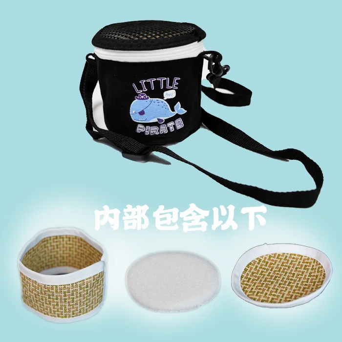 Hamster takeaway bag mini shoulder bag hanging bag honey bag fungin silk bear takeaway supplies cooling bag anti-squeezing cool