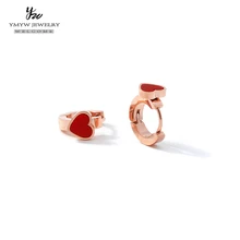 YMYW серьги-гвоздики в форме сердца, 585 розовое золото, нержавеющая сталь, ювелирное изделие для женщин, подарок для влюбленных, высокое качество, модный темперамент, очаровательный