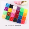 24 colors 6000pcs Refill beads puzzle Crystal DIY water spray beads set ball games 3D handmade magic toys for children 5