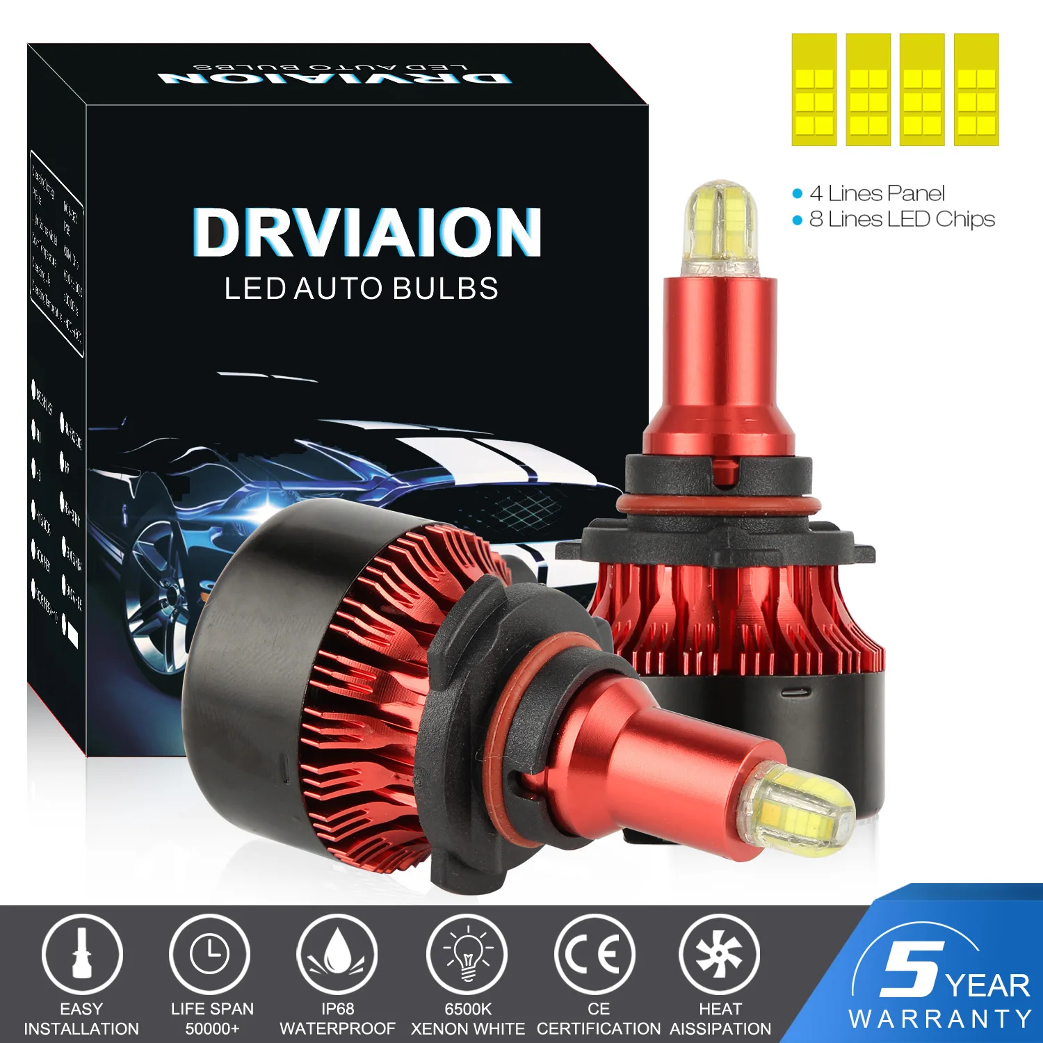 Комплект автомобильных светодиодных фар 9005/9006 H1/H4/H7/H11/H8/H9 HB4 60W 6500K 18000LM яркий головной светильник лампы Белый G7 автомобильный светильник источник