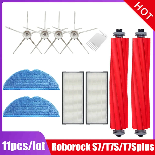 Main Brush Hepa Filter Mop Pad For Xiaomi Roborock S7 S70 S7Max T7S T7S Plus Vacuum Cleaner spare Parts Roborock S7 Accessories Set04