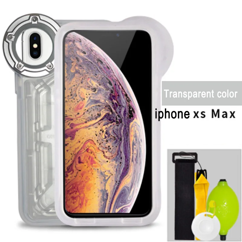 Transparent for XS Новинка, распродажа, водонепроницаемый чехол для телефона с HD камерой для дайвинга, крепкий уплотнительный чехол - Цвет: Transparent for XS