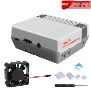 

New Nes3Pi NES Style Case Kit ABS Functional Cooling Fan Heatsinks Screwdrivers for Raspberry Pi 3B+/3B/2B