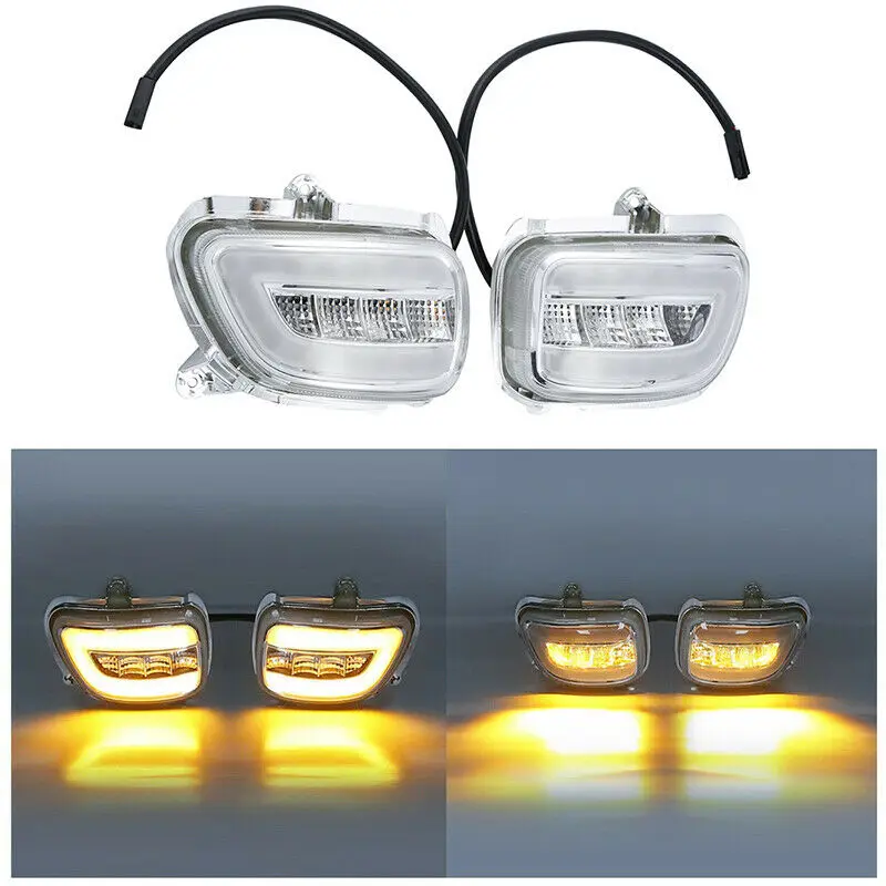 Clear Turn Signal Светодиодный противотуманный светильник для мотоцикла для Honda Goldwing GL1800 12-17 F6B Valkyrie - Цвет: Clear Turn Signal