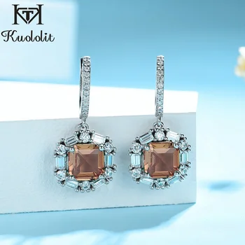 

Kuololit Luxury Clip Earrings Zultanite gemstone for Women Genuine 925 Sterling Silver Rhodium Plated earring for Engagement New