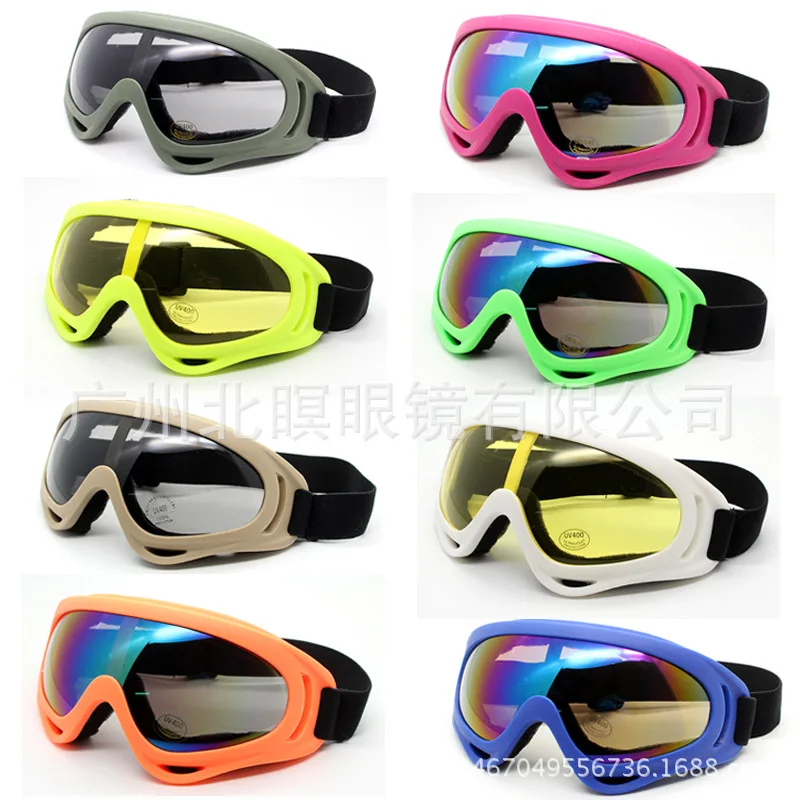 Color Frame X400 Glasses Goggles for Motorcycle Impact Resistance Tactical Eye-protection Goggles Ski Goggles Off-road deng shan