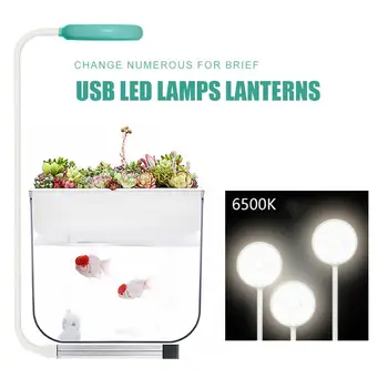 

Plastic Round Water Lamp Aquarium Light Durable LED Lights Touch Switch Daily Lighting Sturdy Fish Illumination Plant