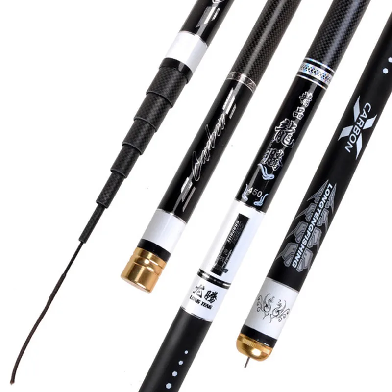 

High Quality Super Hard Carbon Fiber Hand Fishing Pole Telescopic Fishing Rod 3.6M/3.9M/4.5M/5.4M/6.3M Stream Rod