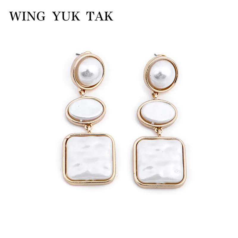 Женские винтажные серьги-подвески с искусственным жемчугом | Украшения и