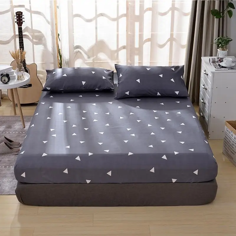 Bonenjoy lenzuolo con federa biancheria da letto stampata a fiori coprimaterasso Queen set di lenzuola con angoli con elastico per King Size