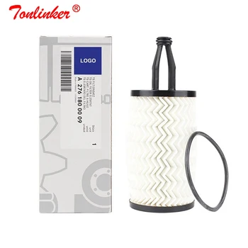 

Oil Filter A2761800009/2761840025 1Pcs For Mercedes C-CLASS W205 A205 C205 S205 2014-2019 C43 C400 C450 Model White Paper Filter