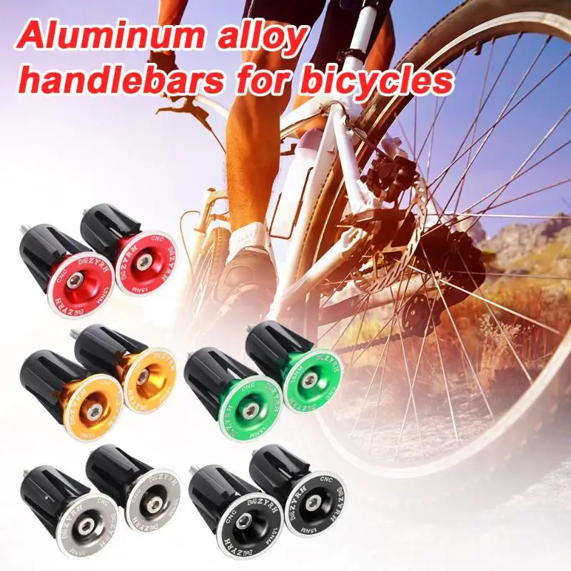 

1 Pair Bike Handlebar End Plug Aluminum Durable Bicycle Handlebar Cap Grips Cycling Bar Grips Caps Covers Bicycle Accessories