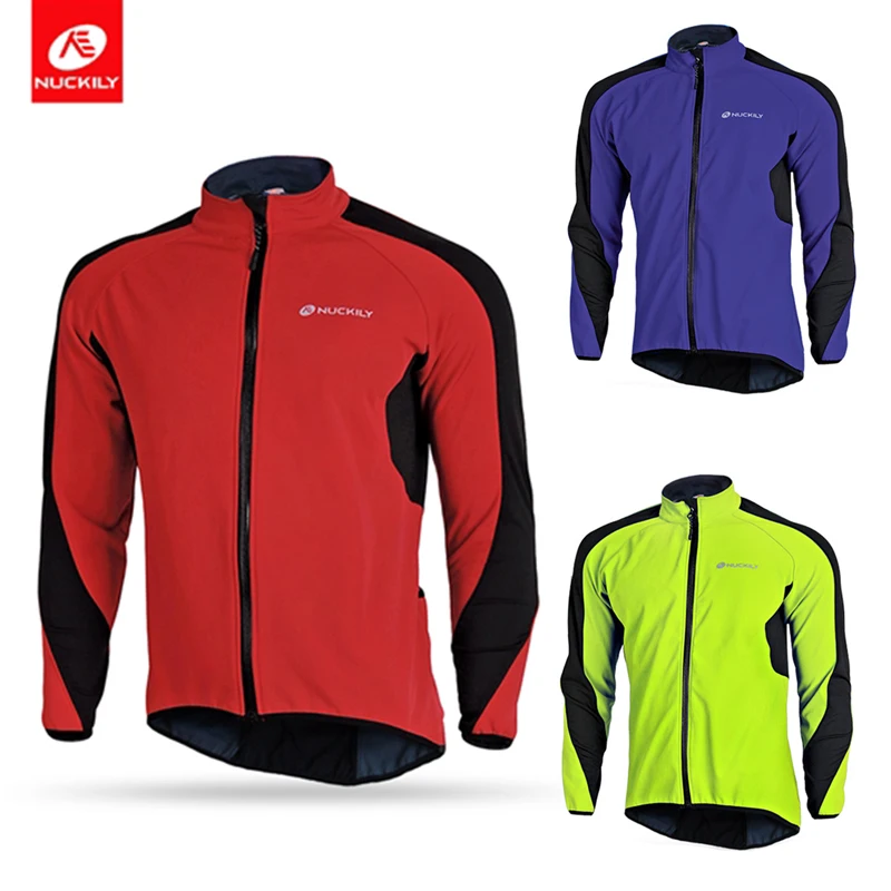 

Nuckily Men Long Sleeved Cycling Jersey Fashion Breathable Quick Dry Zipper Open Bike Winter Thermal Clothing Jersey Jacket