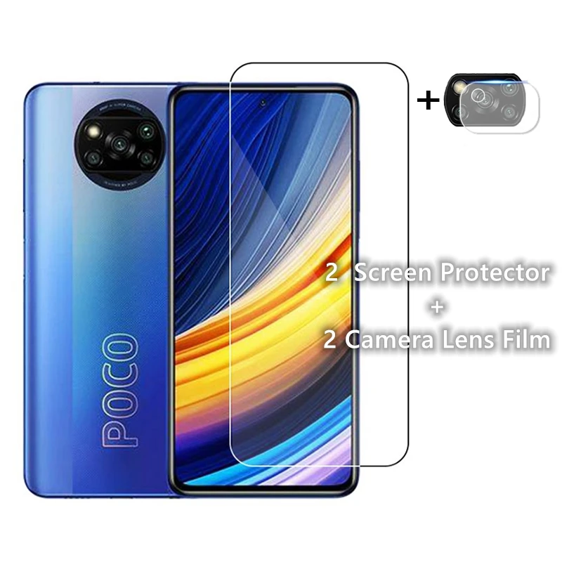 Full Glue Glass For Poco X3 Pro Screen Protector For Poco X3 Pro NFC Tempered Glass Protective Phone Film For Poco X3 Pro