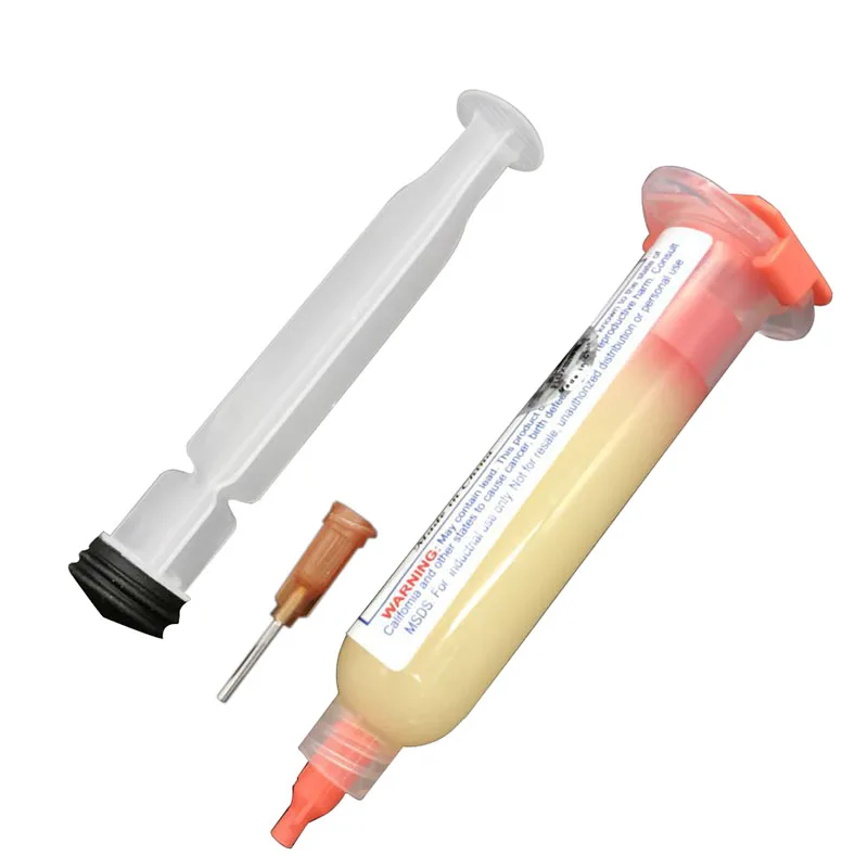 1 Set Needle Shaped 10cc NC-559 ASM PGA BGA SMD  With Flexible Tip Syringe Solder Paste Flux Grease Repair Solde