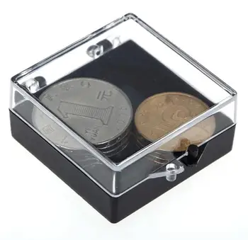 

200pcs 4.2*4.2*1.9cm Square Small Box PS Transparent Plastic Storage Box Collection Showpiece Box Gifts Display SN2736