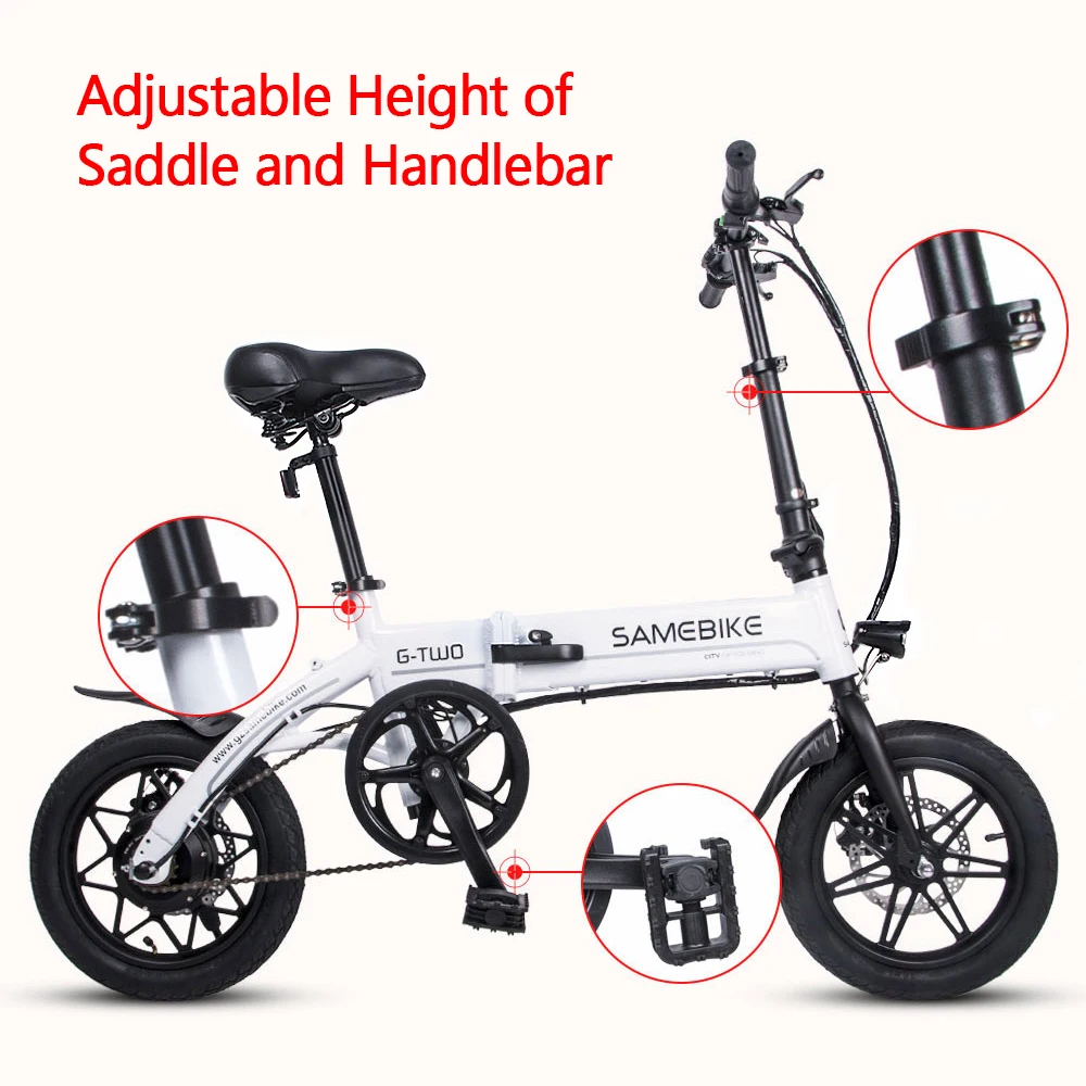 Clearance Folding Electric Bike 14 Inch Power Assist Electric Bicycle E-Bike Scooter 36V 250W Motor 12
