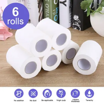 

Home Bath Toilet Roll Paper Restaurant Hotel Roll Paper Household Toilet Paper Primary Wood Pulp Tissue Roll Paper 6/10/12 Rolls
