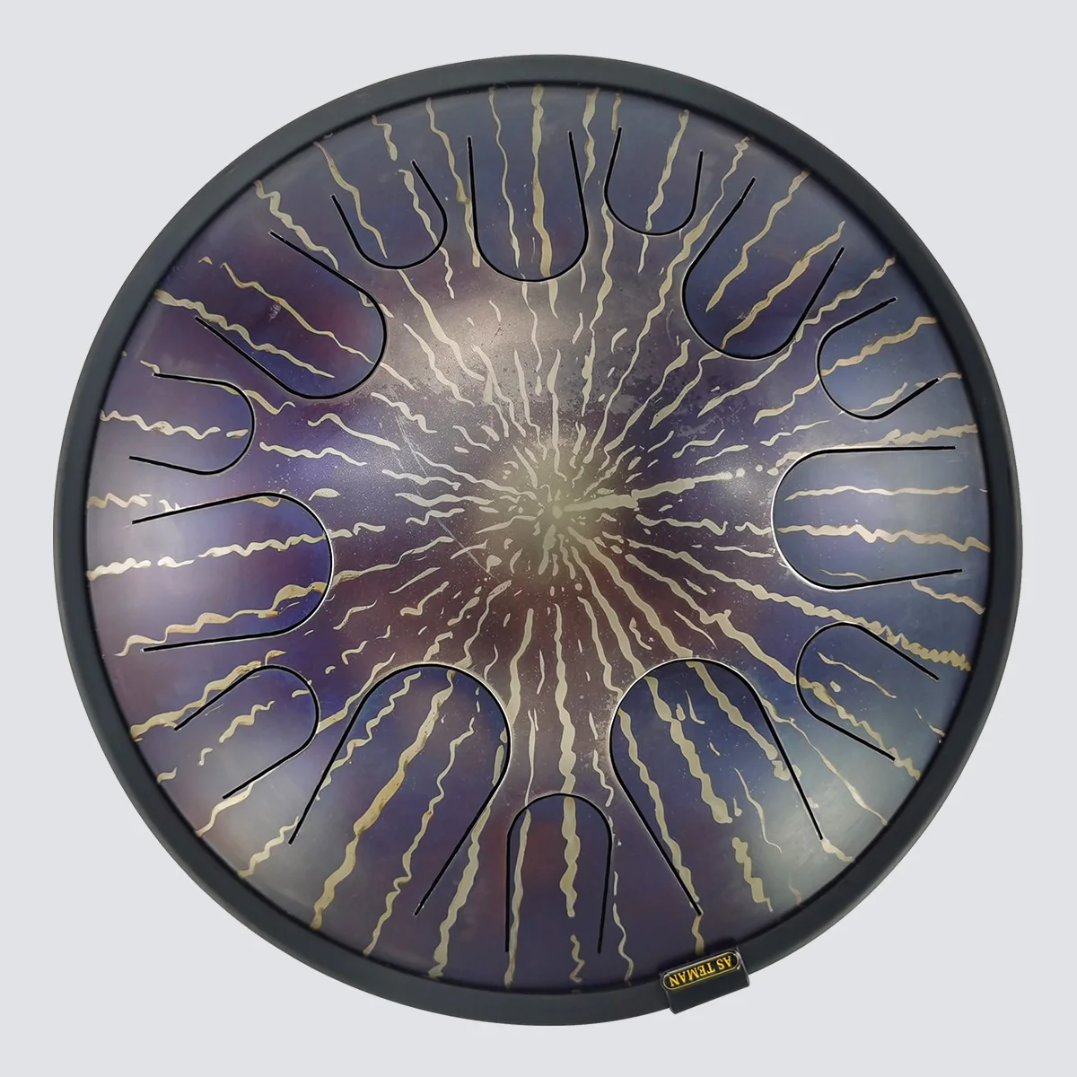 AS TEMAN TANK DRUM UNIVERSE SERIES STARLIGHT HAND PAINTED NITRIDING 14NOTES C MINOR HANDPAN DRUM WITH GIFT SET SUITABLE FOR YOGA