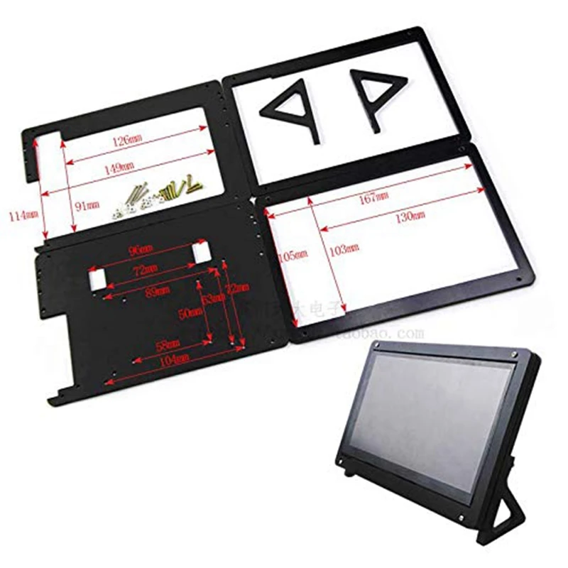 7 дюймов Дисплей монитор ЖК дисплей чехол Поддержка держатель для Raspberry Pi 3 акрил