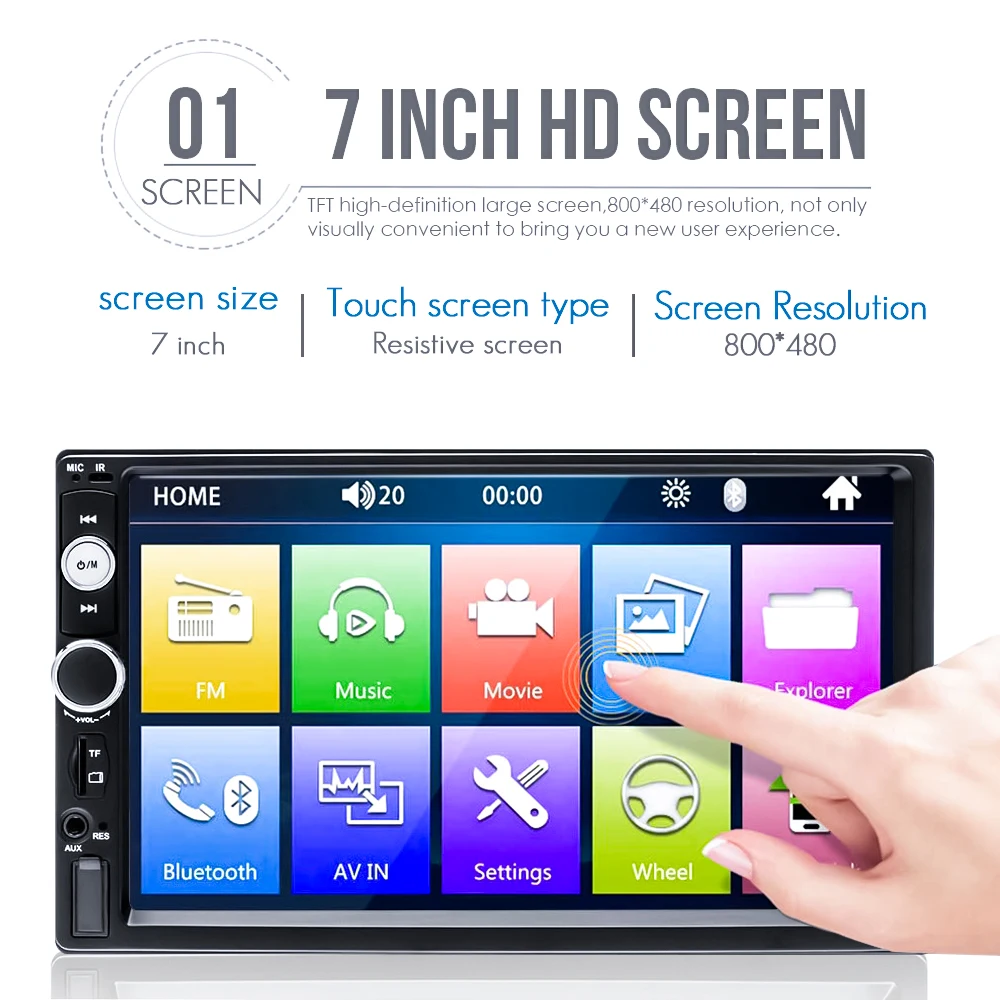 Универсальный 2 din мультимедийный автомобильный MP5 плеер авторадио 2din стерео " сенсорный экран видео плеер Авто Радио резервная камера