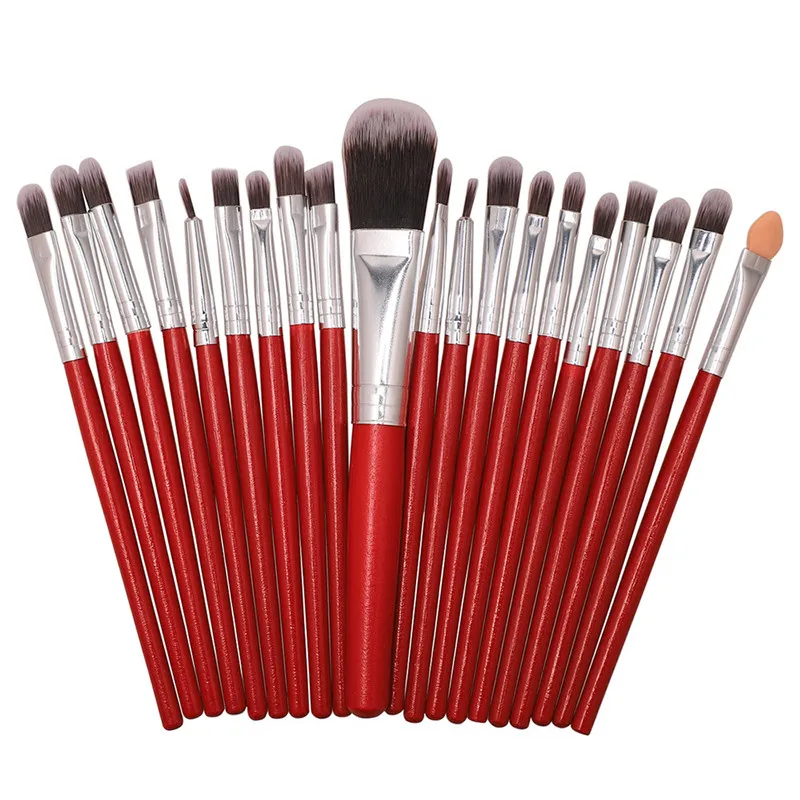 

20 pcs Makeup Brush Set fond de teint Eyebrow Foundation Powder Concealer Blusher Makeup Brushes set Professional Tools